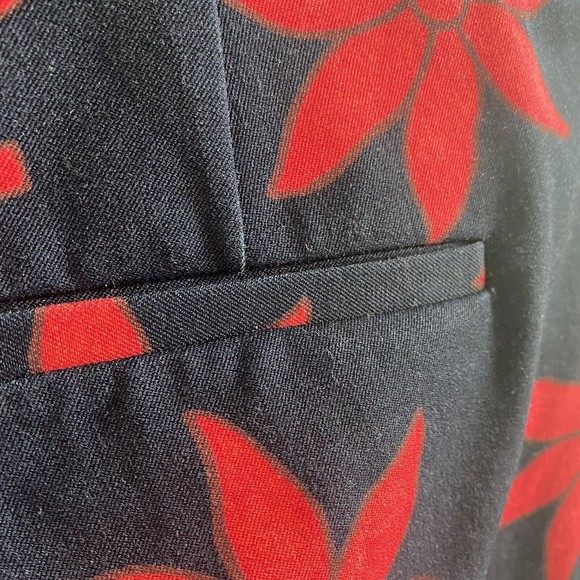 Banana Republic Sloan Ankle Pants Trouser Floral Blue Red Womens Size 8S Short - Picture 5 of 14